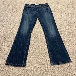 BKE Stella SlimFit Low Rise Bootcut Jeans Sz 28 Dark Wash Grunge Denim Casual